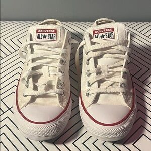 Converse All Star White with Red Trim Sneakers